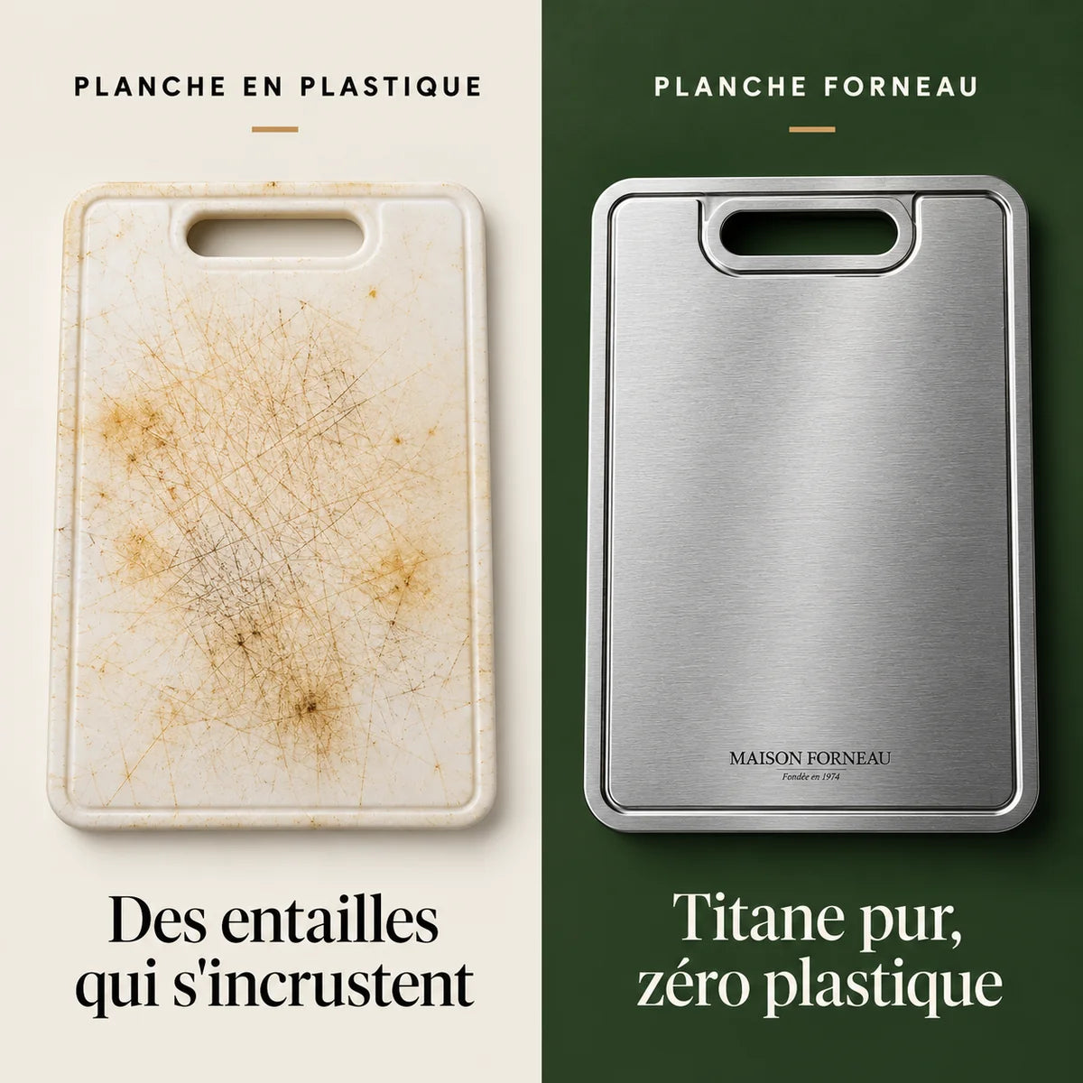 Planche à découper en Titane Pur LaDinanderie®